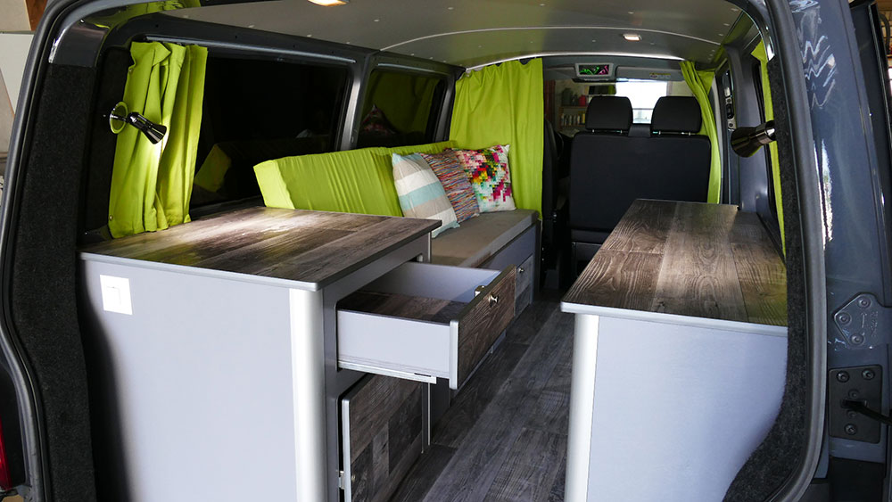 Van VW T6 L2H1 aménagé avec ensemble Bora-Bora